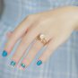 Elegant Multilayer Natural Crystal CZ 925 Sterling Silver Ring