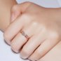 Elegant White CZ 925 Sterling Silver Rose Ring