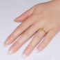 Golden Cross Green Emerald 925 Sterling Silver Fashion Ring