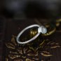 Natural Blue Moonstone Simple 925 Sterling Silver Ring