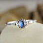 Daisy 925 Sterling Silver Blue Ray Sri Lanka Moonstone Flower Ring