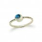 Trendy Concise Solid 925 Sterling Silver Round Genuine Moonstone Ring