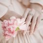 Trendy Concise Solid 925 Sterling Silver Round Genuine Moonstone Ring