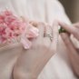 Trendy Concise Solid 925 Sterling Silver Round Genuine Moonstone Ring