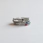 Natural Agate Beads 925 Sterling Silver Adjustable Ring