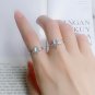 Angels Devils Created Opal 925 Sterling Silver Adjustable Promise Ring