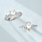 Angels Devils Created Opal 925 Sterling Silver Adjustable Promise Ring