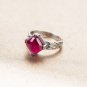 Designer Vintage Wine Red Create Ruby 925 Sterling Silver Ring