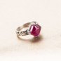 Designer Vintage Wine Red Create Ruby 925 Sterling Silver Ring