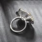 Golden Leaf Dewdrop 925 Sterling Silver Natural Pearl Adjustable Ring