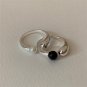 Casual Round Shell Pearl 925 Sterling Silver Adjustable Ring