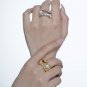 Round Shell Pearl Irregular Double Layers 925 Sterling Silver Adjustable Ring