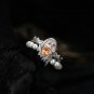 Halloween Double Layers Shell Pearls 925 Sterling Silver Adjustable Ring