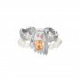 Halloween Double Layers Shell Pearls 925 Sterling Silver Adjustable Ring