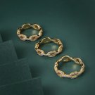 Cubic Zirconia Hollow Chain 925 Sterling Silver Ring
