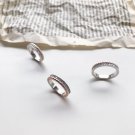 Double Layer Cubic Zirconia 925 Sterling Silver Ring