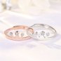 Simple Cubic Zirconia Crown 925 Sterling Silver Adjustable Ring