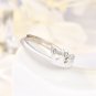Simple Cubic Zirconia Crown 925 Sterling Silver Adjustable Ring