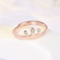 Simple Cubic Zirconia Crown 925 Sterling Silver Adjustable Ring