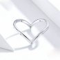 Simple Cubic Zirconia V Shape 925 Sterling Silver Ring