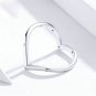 Simple Cubic Zirconia V Shape 925 Sterling Silver Ring