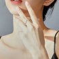 Simple Cubic Zirconia V Shape 925 Sterling Silver Ring