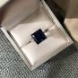 2ct Engagement Created Diamond Princess Cut Cubic Zirconia 925 Silver Ring