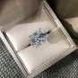 2ct Engagement Created Diamond Princess Cut Cubic Zirconia 925 Silver Ring