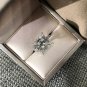 2ct Engagement Created Diamond Princess Cut Cubic Zirconia 925 Silver Ring