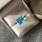2ct Engagement Created Diamond Princess Cut Cubic Zirconia 925 Silver Ring