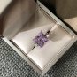 2ct Engagement Created Diamond Princess Cut Cubic Zirconia 925 Silver Ring
