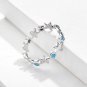 Blue Summer Cubic Zirconia Starfish 925 Sterling Silver Ring