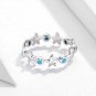 Blue Summer Cubic Zirconia Starfish 925 Sterling Silver Ring