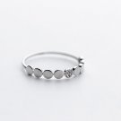 Elegant Round Slice With One Cubic Zirconia 925 Silver Ring