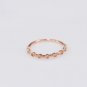 Yellow Cubic Zirconia 925 Sterling Silver Rose Gold Stacking Ring