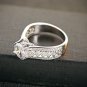 White Round Cubic Zirconia 925 Sterling Silver Statement Ring