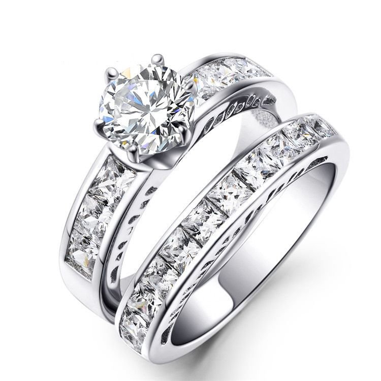 Infinity Love White Cubic Zirconia 925 Sterling Silver Stackable Promise Ring