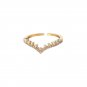 Shell Pearl V Shape 925 Sterling Silver Adjustable Ring