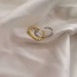 Cute CZ Smile 925 Sterling Silver Adjustable Ring