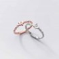 Cute Butterfly Twisted CZ 925 Sterling Silver Ring