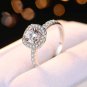 Simple 1ct Square Natural Moissanite 925 Sterling Silver Adjustable Ring