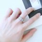Geometry CZ 925 Sterling Silver Adjustable Ring