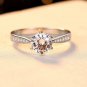 Classic Facets High-Carbon CZ 925 Sterling Silver Ring