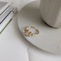CZ Geometric Flower 925 Sterling Silver Adjustable Ring