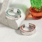 Fashion CZ Lines 925 Sterling Silver Adjustable Ring