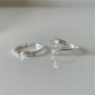 Gift CZ Fish Chase Heart 925 Sterling Silver Adjustable Ring