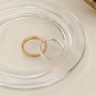 Classic Round CZ Lines Beads Border 925 Sterling Silver Ring