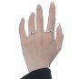 Fashion Red Oval Eye CZ 925 Sterling Silver Irregular Adjustable Ring