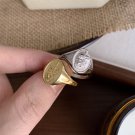 Holiday CZ Sunflower 925 Sterling Silver Adjustable Signet Ring