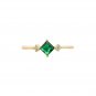 Casual Geometry CZ Rhombus 925 Sterling Silver Adjustable Ring